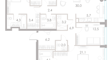5-к. квартира, 138&nbsp;м²