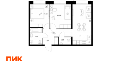 2-к. квартира, 50 м²