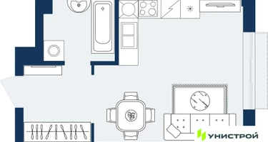 Студия, 28 м²