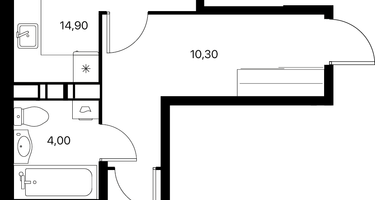 1-к. квартира, 45 м²