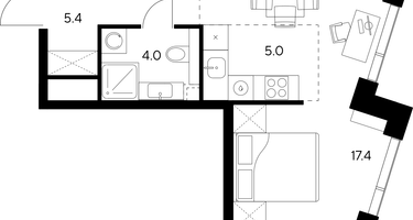 Студия, 31 м²