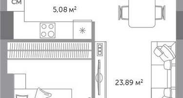 2-к. квартира, 56&nbsp;м²