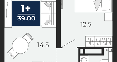 1-к. квартира, 36 м²