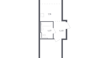 Студия, 43&nbsp;м²