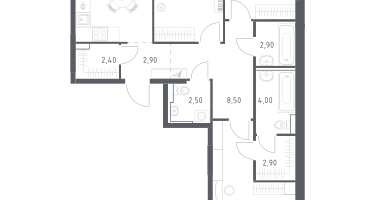 3-к. квартира, 81&nbsp;м²
