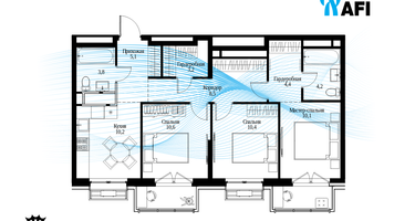 3-к. квартира, 73 м²