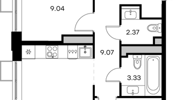 3-к. квартира, 68 м²