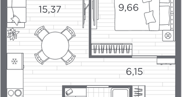Студия, 35&nbsp;м²
