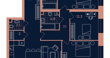 4-к. квартира, 99&nbsp;м²