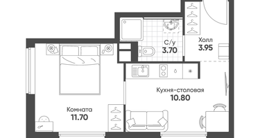 1-к. квартира, 30 м²