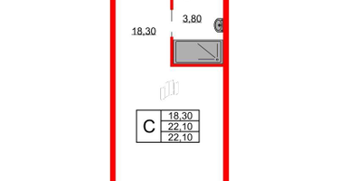 Студия, 22&nbsp;м²