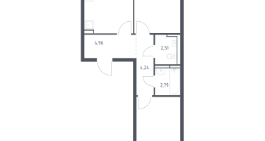 2-к. квартира, 57&nbsp;м²