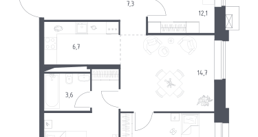 Студия, 78&nbsp;м²