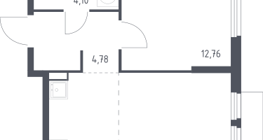 Студия, 42&nbsp;м²