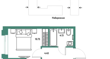 2-к. квартира, 33&nbsp;м²