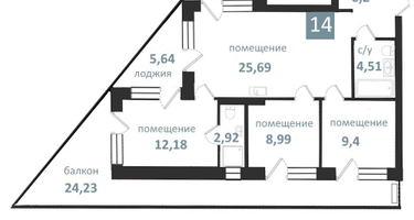4-к. квартира, 105&nbsp;м²