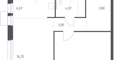 Студия, 53&nbsp;м²