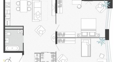 3-к. квартира, 78 м²