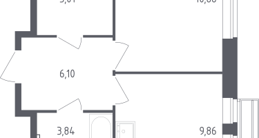1-к. квартира, 35&nbsp;м²