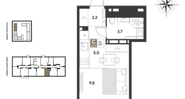 Студия, 20&nbsp;м²