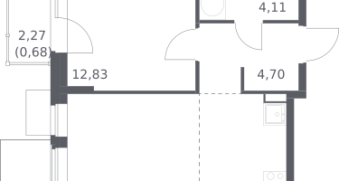 Студия, 43&nbsp;м²