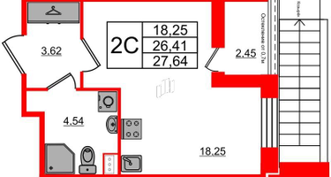 Студия, 26&nbsp;м²