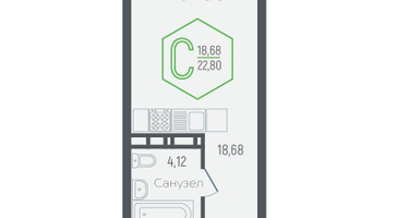 Студия, 22&nbsp;м²