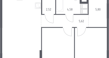 2-к. квартира, 65&nbsp;м²
