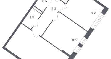 2-к. квартира, 52&nbsp;м²