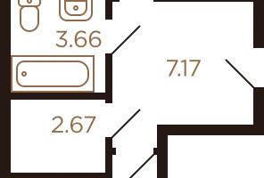2-к. квартира, 46&nbsp;м²