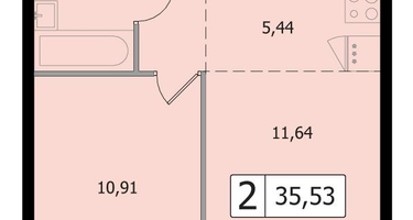 Студия, 35 м²