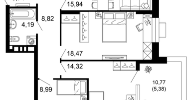 3-к. квартира, 81&nbsp;м²