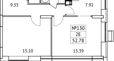 2-к. квартира, 52&nbsp;м²