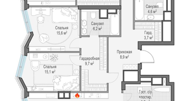 4-к. квартира, 236 м²