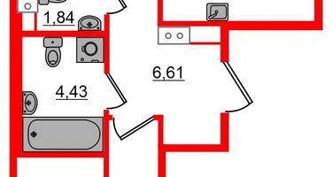 2-к. квартира, 62&nbsp;м²