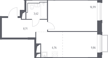 Студия, 45&nbsp;м²