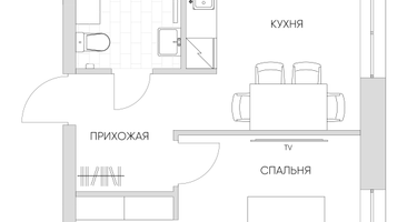 Студия, 35 м²