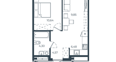 1-к. квартира, 35&nbsp;м²