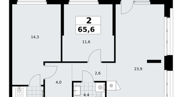 2-к. квартира, 65&nbsp;м²