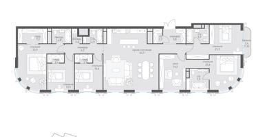 5-к. квартира, 225 м²
