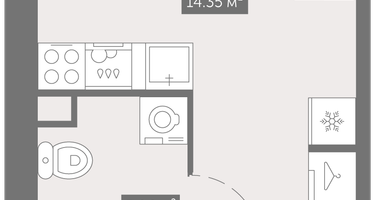 Студия, 21 м²