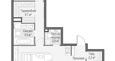 3-к. квартира, 77 м²