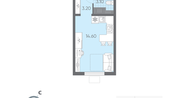 Студия, 20&nbsp;м²