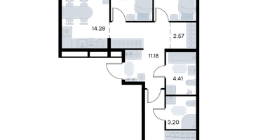 3-к. квартира, 73&nbsp;м²
