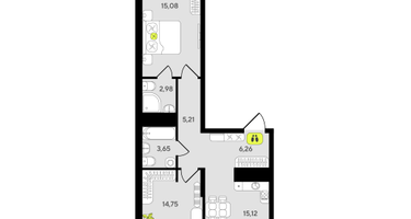2-к. квартира, 65&nbsp;м²
