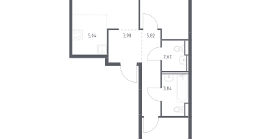 Студия, 59&nbsp;м²