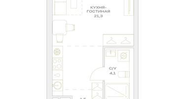 Студия, 26&nbsp;м²