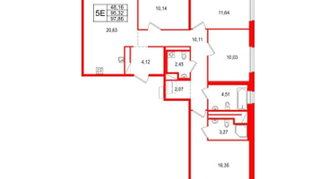 4-к. квартира, 97 м²