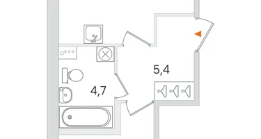 1-к. квартира, 39&nbsp;м²
