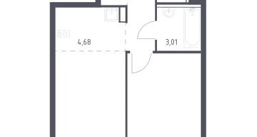 Студия, 44&nbsp;м²